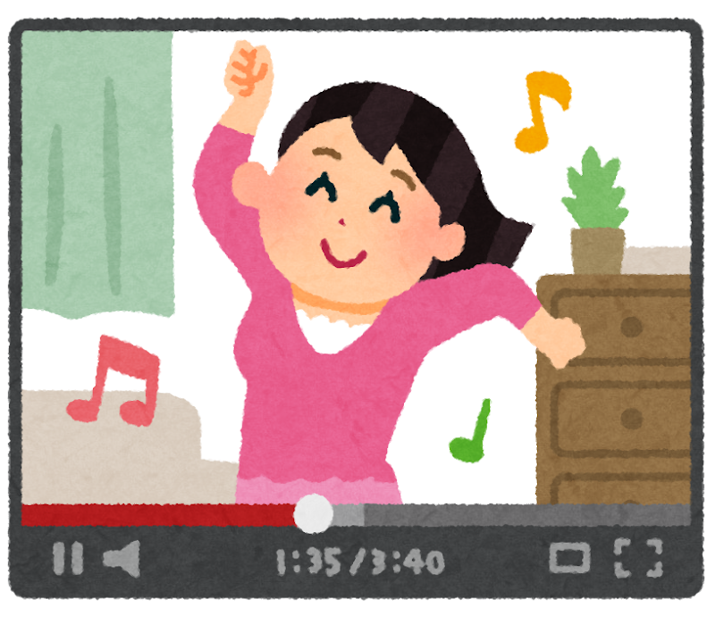 YouTubeのチャンネルを持っている人のイラスト