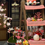 眼力社梅と桜の飾り